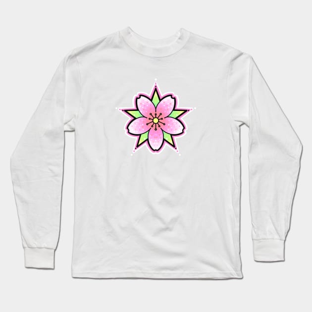 pastel pink sakura blossom Long Sleeve T-Shirt by weilertsen